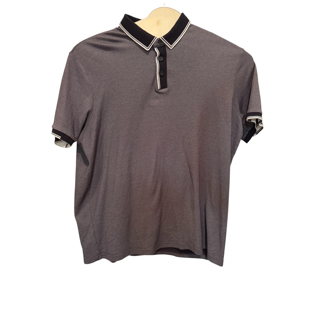 Shaquille O'Neal Men 2XL Gray Tipped Short‎ Sleeve Polo Shirt XLG Big & Tall